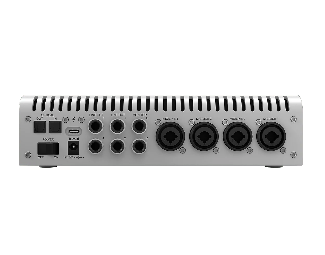 UA Apollo x4 후면 입력과 출력 단자